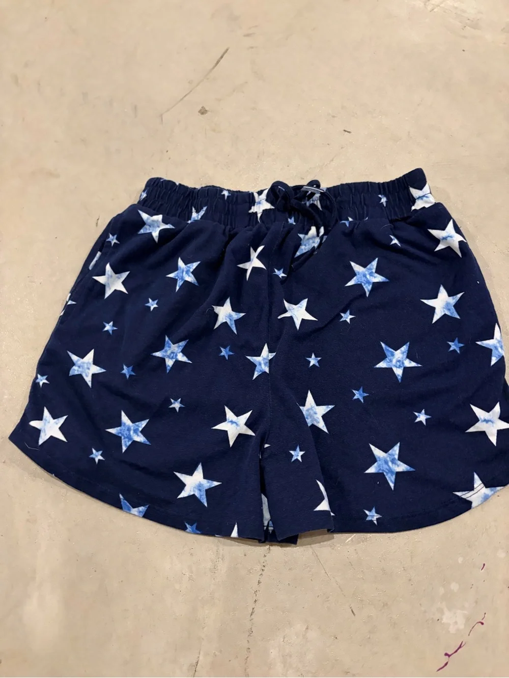 Trixxi Girl Navy Blue Star Print Top